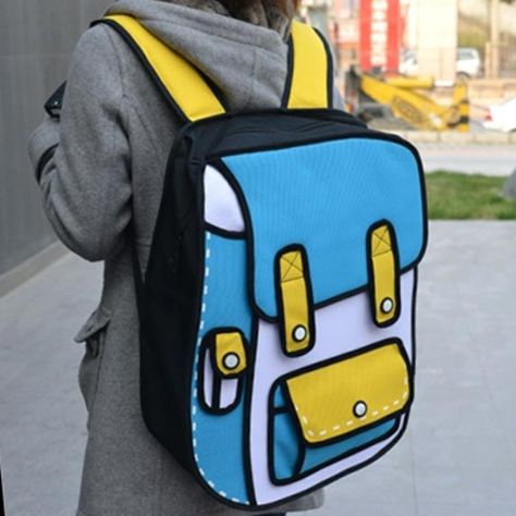 2D Cartoon Backpack Angel Wings Backpack, Beg Tangan, Cartoon Backpack, Cartoon Bag, 3d Cartoon, Cute Backpacks, Oui Oui, Cool Stuff, Cute Bags