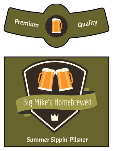 Simple beer bottle label template + neck design Letterkenny Party, Beer Label Design Template, Creative Beer Labels, Beer Bottle Labels Template, Printable Label Templates, Free Label Templates, Beer Label Design, Water Bottle Labels Template, Beer Bottle Labels