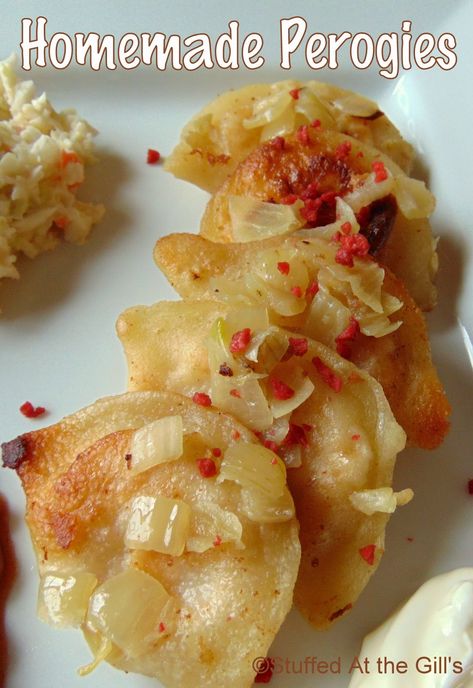 Homemade Potato & Cheese Perogies Cheese Perogies, Potato Perogies, Homemade Perogies, Dinner Potatoes, Potatoes And Cheese, Dumpling Filling, Potato Cheese, Mashed Potato, Polish Recipes