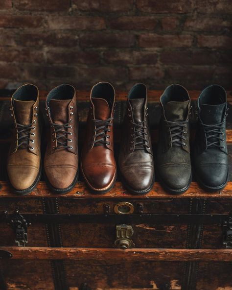 Thursday Boots Captain, Rugged Gentleman, Thursday Boot Company, Thursday Boots, Boot Companies, Mens Attire, Leather Denim, Raw Denim, Military Uniform