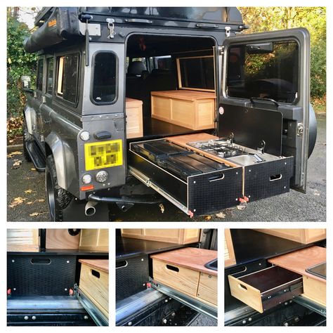 Land Rover Defender 110 station wagon – Bird Box House Land Rover Camper Interior, Landrover Camper Interior, Land Rover Accessories, Defender 110 Camper Interior, Defender Camper Interior, Land Rover Defender 110 Camper, Landrover Defender Camper, Defender 90 Camping, Land Rover Defender Camper