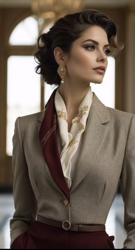 Stile Blair Waldorf, Chique Outfits, Woman Suit Fashion, Stylish Work Outfits, Looks Chic, Style Mistakes, Suit Fashion, Suit And Tie, Elegant Outfit