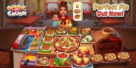 Can we give you a PIZZA advice? 🍕❣ Let’s just cut to the cheese 🧀, YOU MUST TRY our Perfect Pie 🥧 (a Pizza Restaurant) 🍕🍥which is launched exclusively for you! 😁🤩  The CRUST of the game is  -  YOU can reach NEW LEVELS and top the leaderboard! 🏆 ▶ Keep KNEADING Pizzas and play #CookingCrush!   #CookingGame #GameOfTheYear #MobileGame #NewgameLaunch #LaunchUpdate #Update 2d Game Art, Cooking Game, Pizza Restaurant, Perfect Pies, Cooking Games, A Pizza, Big News, Game Assets, News Games