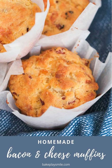 Whip up a batch of quick and easy Bacon & Cheese Muffins using our famous 6 ingredient savoury muffin recipe. They're the perfect lunch box snack!   #bacon #cheese #muffins #recipe #thermomix #conventional #savoury #savory #6ingredient #budget #kidsrecipes Bacon And Cheese Muffins, Savoury Breakfast Muffins Recipes, Muffin Savory Recipes, Bacon And Cheese Muffins Recipes, Mini Savoury Muffins, Best Savoury Muffin Recipe, Bacon Muffins, Savory Muffins Recipes, Cheese Muffins