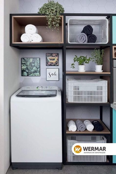 Outdoor Laundry Rooms, Stylish Laundry Room, Laundry Room Layouts, Laundry Design, Modern Laundry Rooms, Laundry Room Inspiration, Casa Vintage, Small Laundry Rooms, Small Laundry Room