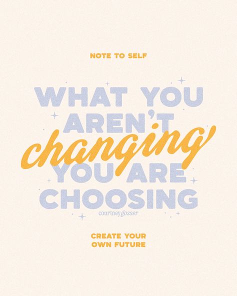 What you aren’t changing, you are choosing. ✨ Just some words of encouragement on this Thursday to remind you that you are allowed to change your mind and actions to bring yourself joy. Don’t feel as if you have to stay in the same spot because the thought of wanting different may not be pleasing to outside forces. What Your Not Changing You’re Choosing, What You Don’t Change You Choose, Dont Change, Some Words, Change Your Mind, Words Of Encouragement, Note To Self, You Changed, Verses