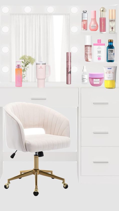 𝚅𝚊𝚗𝚒𝚝𝚢 𝚒𝚍𝚎𝚊𝚜 𝚙𝚛𝚎𝚙𝚙𝚢 Preppy Vanity, Sephora Skin Care, Vanity Ideas, Preppy Room Decor, Preppy Room, Vanity, Room Decor, Dressing Table