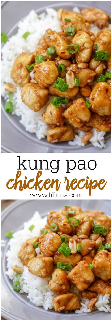 Easy Kung Pao Chicken Recipe, Kung Pao Sauce, Kung Pao Chicken Recipe, Asian Chicken Recipes, Quiche Recipes Easy, Tasty Dinner, Chicken Dish, Chinese Recipes, Chinese Dishes