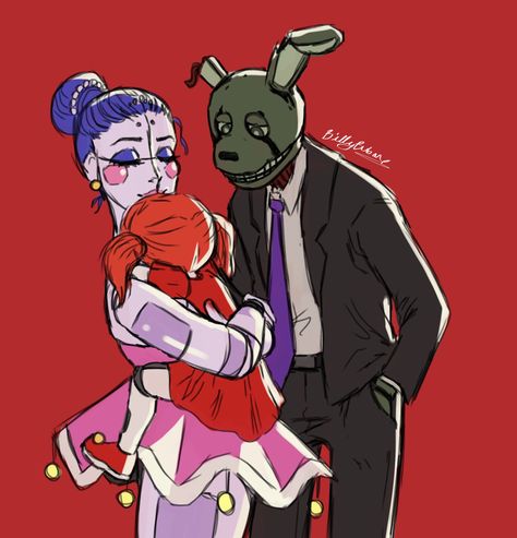 Ballora Drawing, Ballora X Springtrap, Mrs Afton, Fnaf Ships, Ballora Fnaf, Dik Dik, Fnaf Baby, Goofy Drawing, Art Time