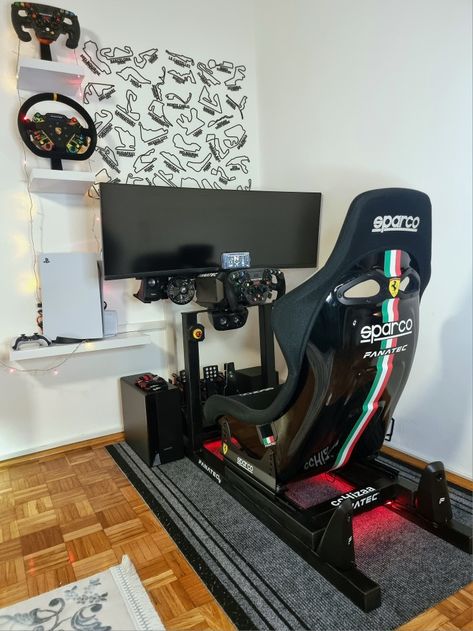 Sport Bike Rider, Gear Room, Racing Chair, Racing Simulator, Video Game Rooms, Office Set, Game Room Design, Garage Design, Clean Room