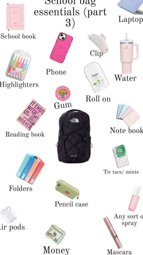 Boarding School List, School Bag Essentials, School List, School Books, Boarding School, Essential Bag, Pencil Case, Spray, Notebook