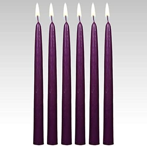 Purple Taper Candles, Candle Lit Dinner, Red Pillar Candles, Taper Candles Wedding, Dripless Taper Candles, Many Candles, Dripless Candles, Romantic Candle, Romantic Candle Light Dinner