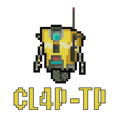 Clap Trap Cl4pTp Robot Borderlands Cross stitch by The8bitGeekery, $5.99 Clap Trap, Robot Nursery, Snitches Get Stitches, Perler Creations, Art Perle, Perler Crafts, Cross Stitch Needles, Cute Cross Stitch, Needle Point