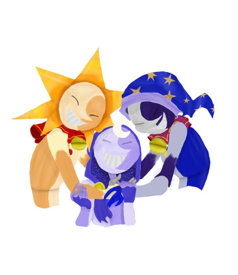 Sun And Moon Show Lunar, Sun Eclipse Moon, Base Anatomy, Lunar Fanart, Superstar Daycare, Sun Eclipse, Sun And Moon Show, Moon Fnaf, Daycare Attendant