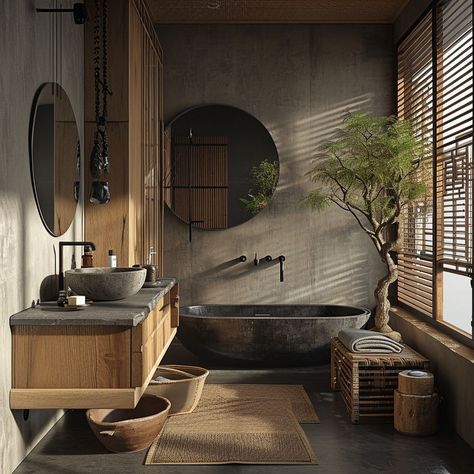 Japanese style bathroom in small spaces, maximizing utility and style. Japandi Bathroom Design, Japanese Bathroom Design, Japanese Style Bathroom, Japandi Bathroom, Rich Wealthy, Japanese Bathroom, Zen Bathroom, Japanese Style House, Beachy Room