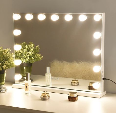 Bulb Mirror, Makeup Vanity Mirror With Lights, Modern Floor Mirrors, Diy Vanity Mirror, Hollywood Vanity Mirror, Mirrors For Makeup, Lighted Vanity, Hollywood Vanity, Hollywood Mirror