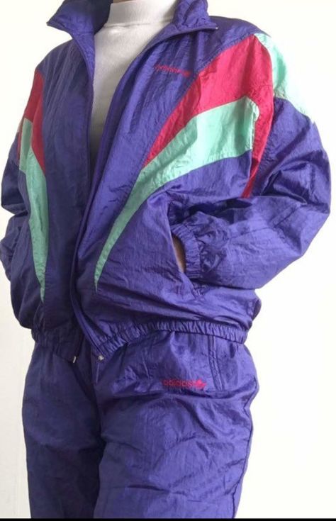 80s Track Suit, Adidas Vintage Jacket, Shell Suit, Tracksuit Outfit, Adidas Vintage, Vintage Adidas, 80s Fashion, Ski Wear, Retro Outfits