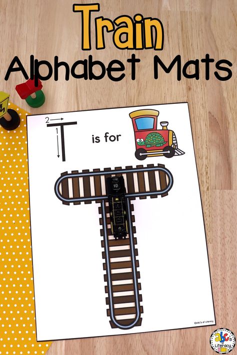 All Aboard! Chugga, Chugga Choo-Choo, it’s time for learning the ABC’s with these themed Train Alphabet Mats! The train track-shaped capital letters on these alphabet mats make practicing how to form capital letters fun for your young conductors! Click on the link to learn more! https://abcsofliteracy.com/train-alphabet-mats/ Transportation Alphabet, Alphabet Train, Alphabet Letter Activities, Race Training, Letter Activities, Alphabet Preschool, Alphabet Activities, Train Tracks, Lettering Alphabet