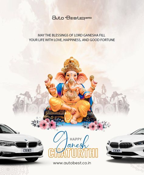 On this Ganesh Chaturthi, let's welcome the God of new beginnings into our homes and hearts. TEAM ABE wishes you all a blessed and joyous Ganesh Chaturthi ► Call At 8888588886 ► Website - autobest.co.in/stock-car AUTOBEST EMPERIO • 🚘 #autobestemperio #teamautobest #ganesha #festival #ganeshchaturthi #blessings Ganesh Chaturthi Ads, Ganesh Chaturthi Greetings, Ganesha Festival, Ganesh Puja, Ad Car, Car Signs, Happy Ganesh Chaturthi, Car Advertising, Ganesh Chaturthi