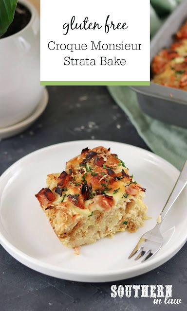 Easy Gluten Free Croque Monsieur Strata Recipe Leftover Bread Ideas, Strata Recipes Breakfast, Bread Brioche, Strata Recipe, Bake Gluten Free, French Sandwich, Strata Recipes, Brioche Recipe, Gf Breakfast