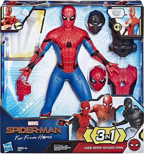 Amazon.com: Spider-Man Deluxe Feature Action Figure: Toys & Games Avengers Alliance, Superhero Toys, Spider Man Far From Home, Arm Accessories, Spiderman Movie, Far From Home, Spiderman Birthday, Male Figure, Marvel Legends