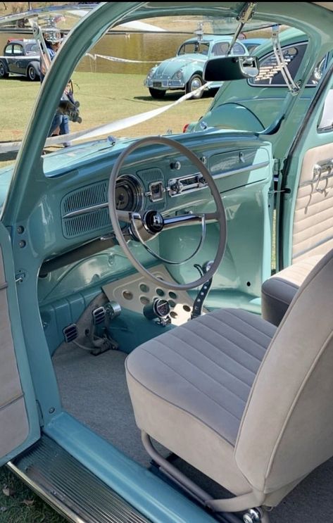 Bug Interior, Vw Bug Interior, Volkswagen Vintage, Carros Retro, Vw Super Beetle, Vw Ideas, Vw Sedan, Baja Bug, Vw Classic