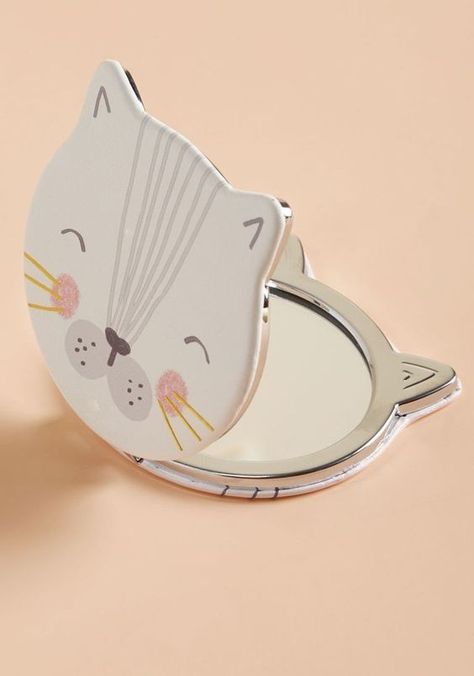 Penyimpanan Makeup, Alat Makeup, Cat Items, Cat Fashion, Cat People, Cat Accessories, Cat Decor, Cat Jewelry, Pocket Mirror