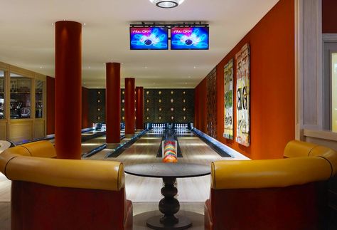 Bowling London: 12 Striking Alleys For Ten-Pin Bowling Yard Bowling, Bowling Room, Classic American Diner, Ham Yard Hotel, Stone Homes, Firmdale Hotels, Bowling Center, Karaoke Room, Kit Kemp