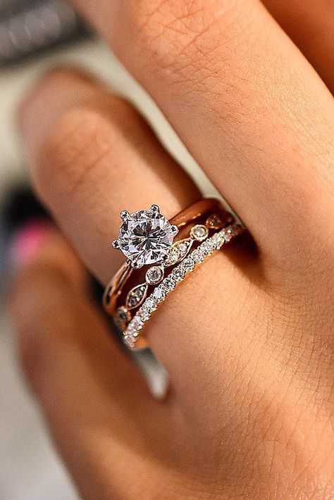 Great Bands And Wedding Rings For Women That Admire ❤ See more: http://www.weddingforward.com/wedding-rings-for-women/ #weddingforward #bride #bridal #wedding Round Solitaire Engagement Ring, Wedding Rings Round, Beautiful Wedding Rings, Round Engagement Rings, Wedding Rings Solitaire, Bridal Wedding Rings, Engagement Rings Round, Wedding Rings Unique, Wedding Rings For Women