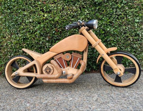 Motorcycle Rocking Horse, Wood Motorcycle, Wooden Motorcycle, Styrofoam Art, Urban Furniture Design, Wood Bike, Wooden Toys Design, Toy Wagon, Wooden Bike