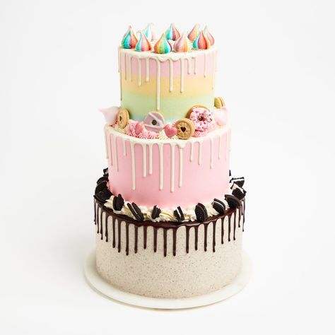 Triple Stacked Cake Tiered Cakes Birthday, How To Stack Cakes, Three Tier Cake, Cupcake Mix, London Cake, Drizzle Cake, 3 Tier Cake, Individual Cakes, Cupcake Flavors