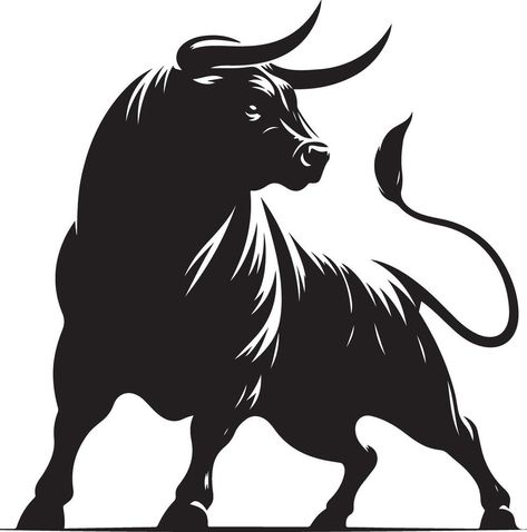 silueta de un vaca toro ilustración Toro Vector, Scroll Saw, Tattoo Ideas, Design