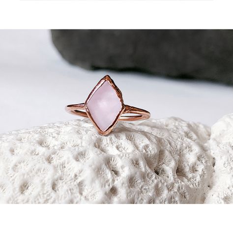 Raw Rose Quartz Ring, Rose Quartz Engagement Ring, Rose Quartz Wedding, Raw Stone Engagement Rings, Rose Quartz Ring Engagement, Birthstone Band, Stackable Birthstone Rings, Raw Diamond Rings, Herkimer Diamond Ring