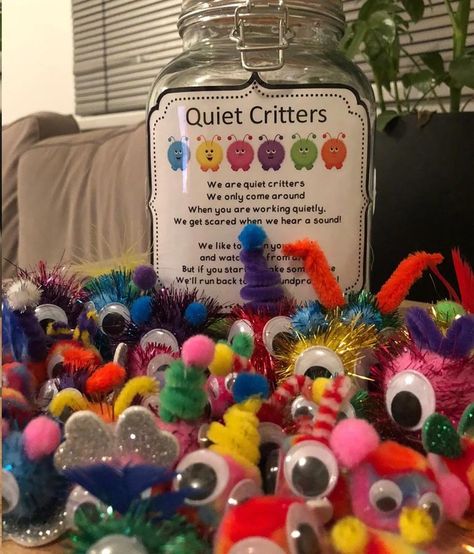 Fairy Quiet Book, Quiet Spray, Talkative Students, Quiet Critters, Relief Teaching Ideas, Classroom Management Preschool, Googley Eyes, Teaching Resources Primary, Quiet Activities