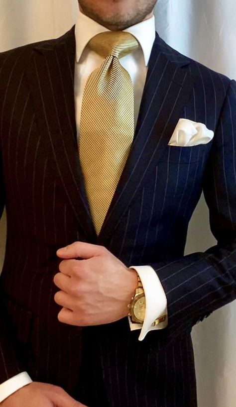 Mens Pinstripe Suit, Suit Aesthetic, Blue Pinstripe Suit, Navy Pinstripe Suit, High Collar Shirts, Stylish Men Wear, Man Suits, Hipster Looks, Suits Men Business