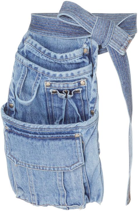 Matthew Adams Dolan Denim Utility Belt Couture Jeans, Jean Purses, Denim Crafts Diy, Blue Jeans Crafts, Diy Vetement, Denim Purse, Jean Crafts, Denim Ideas, Recycled Jeans