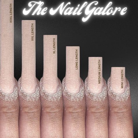 Nail Length Chart, Pink Acrylic, Nail Length, Pink Acrylic Nails, Nail Sizes, Fire Nails, Nail Shapes, Nail Tech, Short Nails