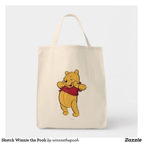 Shop Sketch, Disney Tote Bags, Totes Ideas, Winnie The Pooh Friends, Drawing Bag, Painted Tote, Disney Designs, Grocery Tote, Casual Accessories