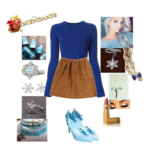 "Ella Frost - Daughter of Elsa and Jack Frost" by maxinehearts ❤ liked on Polyvore featuring Once Upon a Time, Disney, Proenza Schouler, Ralph Lauren, Lipstick Queen, women's clothing, women, female, woman and misses Disney Oc, Elsa And Jack Frost, Descendants Outfits, Elsa And Jack, Descendants Clothes, Movie Inspired Outfits, Disney Inspired Fashion, Disney Inspired Outfits, Fandom Fashion