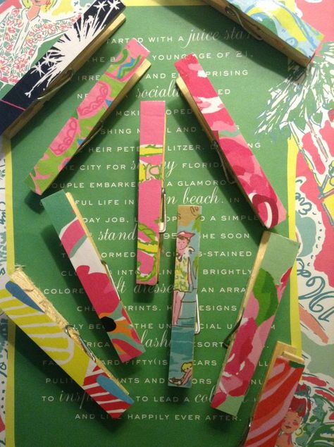 Lilly Pulitzer Diy, Lilly Pulitzer Planner, Craft Planner, Clothes Pin Crafts, So Creative, Live Colorfully, Clothespins, Craft Time, Crafts To Do