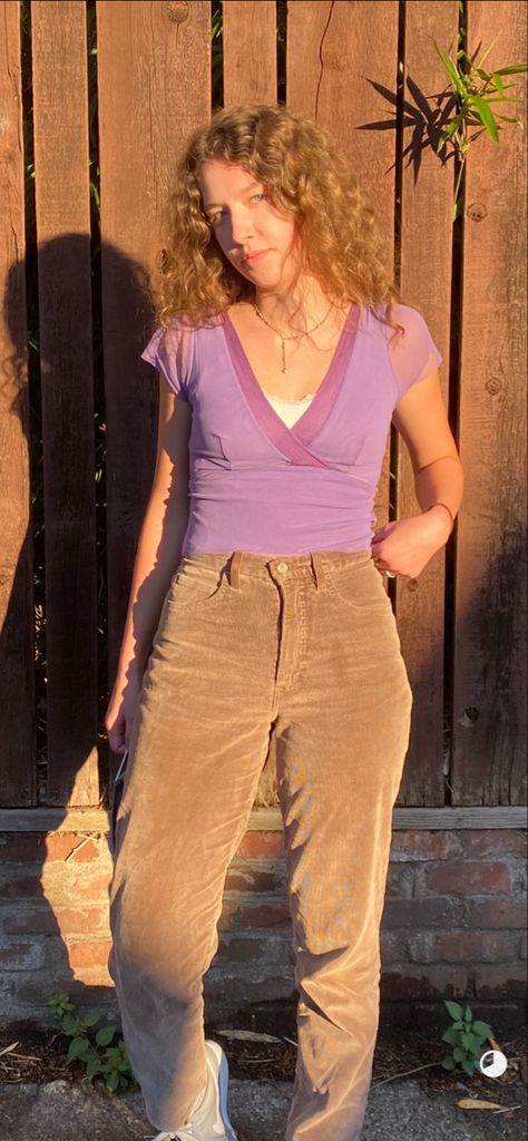 90s Fairy, Purple Day, Fairy Outfit, Fit Check, Autumn Fashion Women, Corduroy Pants, Vintage 60s, Fashion Women, Autumn Fashion