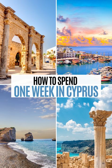 If you’re planning to spend one week in Cyprus and wondering how to make the most of your time, look no further. We have put together this ultimate one-week Cyprus itinerary that will take you to the island’s most beautiful and unique places. Best Places In Cyprus, Cyprus Holiday, Visit Cyprus, Nicosia Cyprus, Scenic Travel, Travel Essentials List, Long Flights, Essentials List, Paphos