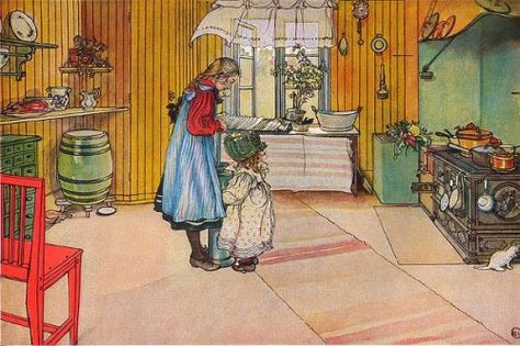 Karl Larsson, Swedish Country Style, Homer Winslow, Swedish Kitchen, Large Wall Murals, Swedish Art, Carl Larsson, Arthur Rackham, Cross Stitch Pictures