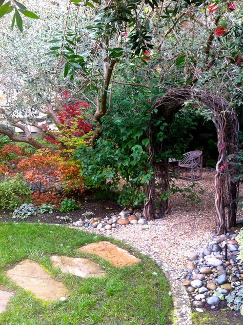 Willow Arch, Garden Sitting Areas, Garden Nook, Garden Wallpaper, Garden Yard Ideas, Garden Oasis, Magical Garden, Garden Pathway, Garden Cottage