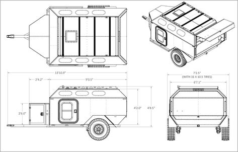 Mammoth Overland Overland Trailer Diy, Jeep Overland, Camping Trailer Diy, Camper Remodeling, Rock Lights, Cargo Trailer Conversion, Teardrop Camper Trailer, Diy Camper Trailer, Trailer Tent