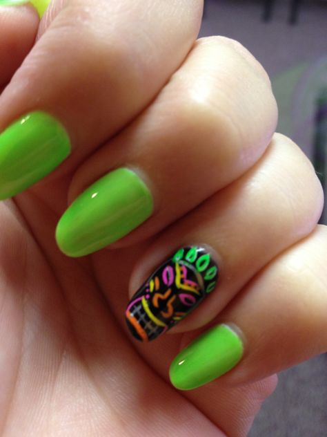 Tiki man nails Tiki Nails Ideas, Tiki Nail Art, Tiki Nails, Tiki Nails Art, Tortoise Neon Nails, Creepy Tiki Party, Cancun Nails, Birthday Nail Ideas, Tiki Ceramic Project