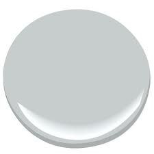 Benjamin Moore Pelican Gray 1612.  Work well with the stronger, primary colors if you go with the Marimekko. Palladian Blue Benjamin Moore, Benjamin Moore Grey Owl, Palladian Blue, Benjamin Moore Gray, Old Country Houses, Basement Redo, Simple Closet, Favorite Paint Colors, Grey Paint Colors