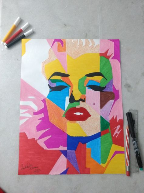 Marilyn Monroe Painting Easy, Marilyn Monroe Painting, Draw Step By Step, Paintings Easy, Painting Practice, Painting Easy, I'm Tired, Watercolor Paintings Easy, Easy Drawing