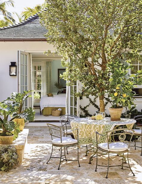 Style Library: Explore 8 Gorgeous Homes in Gil Shafer's Newest Book - Southern Home Magazine Gil Shafer, California Patio, Southern Home Magazine, California Farmhouse, Gil Schafer, Southern California Home, Rustic Architecture, Ornamental Garden, Courtyard Garage