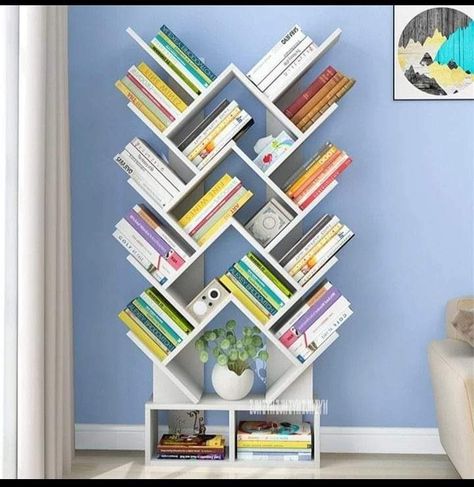 Bookcase Study, Bookshelf Creative, Bedroom Bookcase, Storage Ladder, Creative Bookcases, Creative Bookshelves, Bookshelves In Bedroom, Bookcase Display, Bookshelves In Living Room